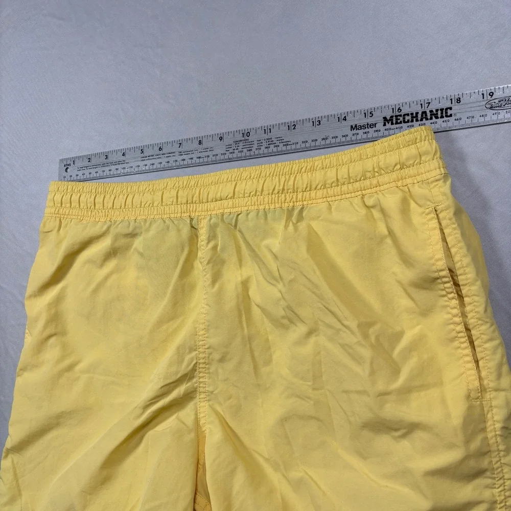 Polo Ralph‎ Lauren Swim Trunks Mens Medium Yellow Nylon Mesh Lined Pony Logo
